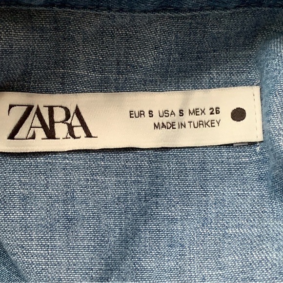 ZARA The Erin Denim Wrap Dress - Picture 12 of 14